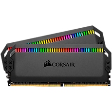 Corsair DDR4, 3200MHz 16GB 2x8GB DIMM, Unbuffered, 16-18-18-36, XMP 2.0, DOMINATOR PLATINUM RGB Black Heatspreader, RGB LED, 1.35V