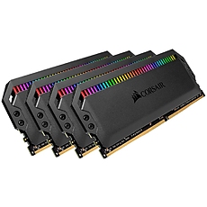 Corsair 32GB (4 x 8GB) DDR4 DRAM 3200MHz C16-18-18-36 Dominator Platinum RGB Memory Kit - Black