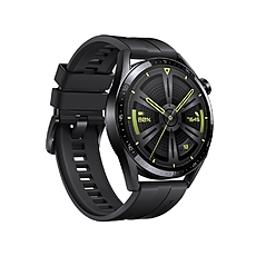 Huawei Watch GT 3 46mm, Active Jupiter-B29S, 1.43", Amoled, 466x466, PPI 326, 4GB, Bluetooth 5.2 supports BLE/BR/EDR, 5ATM, NFC, GPS, Battery 455 maAh, Black Fluoroelastomer Strap