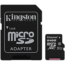 Kingston 64GB micSDXC Canvas Select Plus 100R A1 C10 Card + ADP EAN: 740617298697