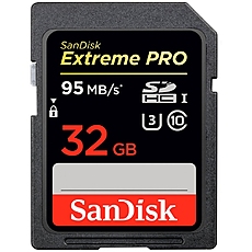 SanDisk Extreme Pro SDHC 32GB - 95MB/s V30 UHS-I U3; EAN: 619659147655