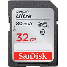 SanDisk Ultra SDHC 32GB 80MB/s Class 10 UHS-I; EAN: 619659136611