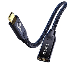 Orico кабел Cable USB 3.2 Gen2x2 - Type-C Male to Female Extension PD100W 20Gbps 1.0m Black - CY32-10-BK