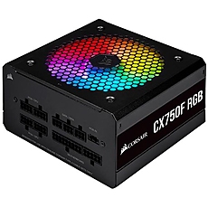 Corsair PSU CX750F 750W modular RGB 80+ Bronze 120mm, RGB Led, Black