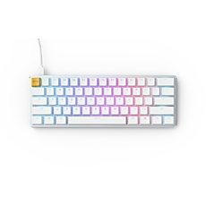 Геймърскa механична клавиатура Glorious White Ice GMMK RGB Compact, Gateron Brown US Layout