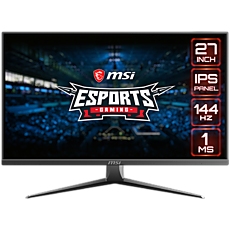 MSI Optix MAG273 Gaming Monitor, 27" 144Hz, FHD (1920x1080) 16:9, Anti-glare, 1ms, 250nits, 1000:1, 178°/178°, Freesync, Adjustable Stand, 1x DP, 1x HDMI, 3Y Warranty