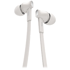 TCL In-ear Wired Headset, Strong Bass, Frequency of response: 10-22K, Sensitivity: 107 dB, Driver Size: 8.6mm, Impedence: 16 Ohm, Acoustic system: closed, Max power input: 20mW, Connectivity type: 3.5mm jack, Color Ash White