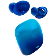 TCL In-Ear True Wireless Bluetooth Headset, Frequency of response 9-22K, Sensitivity 100 dB, Driver Size 5.8mm, Impedence 13 Ohm, Max power input 20mW, Playtime 6.5h/26h, IPX4, Bluetooth 5.0, A2DP, AVRCP, HFP, HS, USB-C, Color Ocean Blue