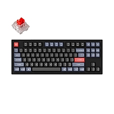 Геймърска Механична клавиатура Keychron V3 TKL Knob QMK Carbon Black, Keychron K Pro Red Switch, RGB Backlight