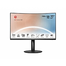 MSI Modern MD271CP, 27"1920x1080 (FHD), 75Hz, 4ms, VA, 250 nits, 1500R, USB-C & HDMI, Adaptive Sync, CURVED, Type-C, Height Adjustable Stand, Eye care