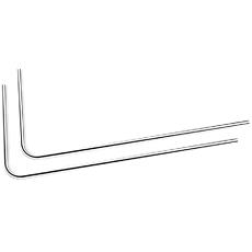 EK-Loop Metal Tube 16mm 0.8m Pre-Bent 90° - Nickel (2pcs)