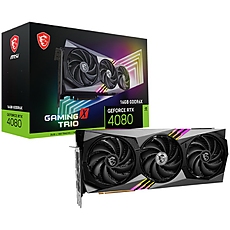 MSI Video Card Nvidia GeForce RTX 4080 16GB GAMING X TRIO, 12GB GDDR6X, 256bit, 16GB CDDR6X, 9728 CUDA Cores, PCIe 4.0, 3x DP 1.4, HDMI 2.1, RAY TRACING, Triple Fan, 850W Recommended PSU