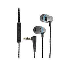 Слушалки DeLock 27183, In-Ear, 3.5 mm жак, Микрофон, Управление на звука, Черен/Сив