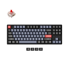 Геймърска механична клавиатура Keychron K8 Pro TKL Gateron G Pro(Hot Swappable) Red Switch RGB Backlight Aluminium Frame