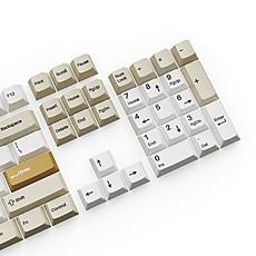 Капачки за механична клавиатура Keychron Cherry Profile Double - Shot PBT Full Set 219 Keycaps - Camel