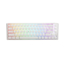 Геймърскa механична клавиатура Ducky One 3 Pure White SF 65%, Hotswap Cherry MX Black, RGB, PBT Keycaps