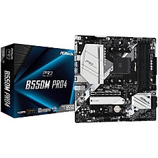 ASROCK Main Board Desktop B550M PRO4 (AM4, 4xDDR4,2xPCIe x16,2xPCI Ex1, 6 SATA3 , M.2, DP,HDMI,D-Sub, USB 3.2, mATX retail)