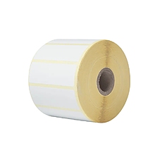 Brother BDE-1J026076-102 White Direct Thermal Die-Cut Label Roll, 76mm x 26mm (Order Multiples of 8)