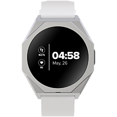 Smart watch Realtek 8762DK LCD 1.3'' LTPS 360X360px, G+F 1+gesture 192KB Li-ion polymer battery 3.7v 280mAh,Silver aluminum alloy case middle frame+plastic bottom case+white silicone strap+silver strap buckle host:45.4*42.4*9.6mm Strap:260*20mm 40.7