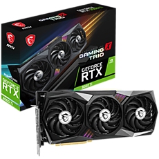 MSI Video Card Nvidia GeForce RTX 3060 Ti GAMING X TRIO 8GD6X, 8GB GDDR6X, 256-bit, 19GBps, Boost: 1845 MHz, 4864 CUDA Cores, PCIe 4.0, 3x DP 1.4a, HDMI 2.1, RAY TRACING, Triple Fan, 600W Recommended PSU, Metal Backplate