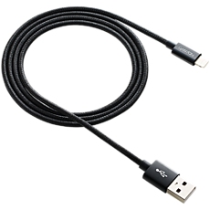 CANYON CFI-3, Lightning USB Cable for Apple, braided, metallic shell, cable length 1m, Black, 14.9*6.8*1000mm, 0.02kg