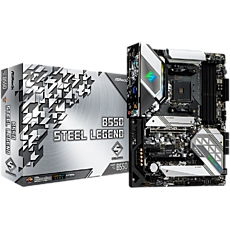 ASROCK Main Board Desktop B550 STEEL LEGEND (AM4, B550, 4x DDR4, 1x PCIe 4.0 x16, 1x PCIe 3.0 x16, 2x PCIe 3.0 x1, 6x SATA, 2x M.2 PCIe Gen4 x4, 1x M.2, 1x DP 1.4, 1x HDMI, 2.5G LAN, 1x USB-C, ATX