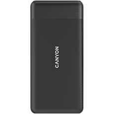 CANYON PB-109 Power bank 10000mAh Li-poly battery, Input Lightning &Type C  : 5V/2A, 9V/2A PD 18W(Max), Output Type C 5V/3A,9V/2.2A,12V/1.5A 20W,  Output USB A:5V3A,9V2A,12V1.5A,18W quick charging cable 0.3m, 144*68*16mm, 0.24kg, Black