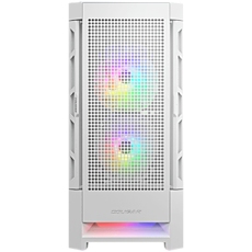 COUGAR Airface RGB White, Mid Tower, 2x 140 1x120 ARGB Fans, RGB Button,  4mm Tempered Glass, Mini ITX / Micro ATX / ATX / CEB/ E-ATX, USB 3.0 x 2, USB 2.0 x 1, 4 Pole Headset Audio Jack x1