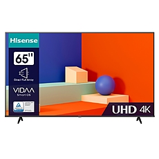 Hisense 65" A6K, 4K Ultra HD 3840x2160, DLED, DFA, Precision Colour, HDR 10+, HLG, Dolby Vision, DTS Virtual X, Smart TV, WiFi, BT, AnyView Cast, Gaming Mode, 1xHDMI2 eArc, 2xHDMI, 2xUSB, LAN, CI+, DVB-T2/C/S2, Black