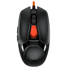 COUGAR AirBlader Tournament (Black) Gaming Mouse, PixArt PAW3399 Optical Gaming Sensor, 20000DPI, 2000Hz Poling Rate, 80M Clicks Gaming Switches, 6 Programmable Buttons, 62G Extreme Lightweight Design, Ultraflex Cable, Grip Tape, PTFE Skates, BOUNCE-ON Sy