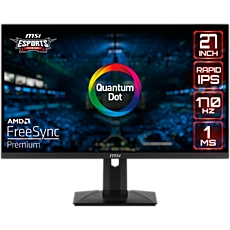 MSI G274QPF-QD Gaming Monitor, 27" 170Hz, WQHD (2560x1440) 16:9, Rapid IPS Anti-glare, 1ms, 400nits, 1000:1, 178°/178°, Freesync Premium, Adjustable Stand, 1x DP, 2x HDMI, 1xType-C, 3Y Warranty