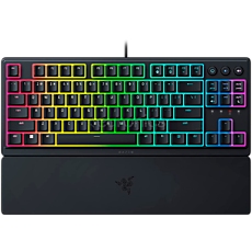 Razer Ornata V3 Tenkeyless, Low Profile Gaming Keyboard, US Layout, 8 Razer Chroma™ RGB Lighting Zones, Dedicated Media Keys, UV-coated ABS Keycaps, 1000 Hz Ultrapolling, Durable spill-resistant design, Braided fiber cable