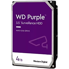 HDD Video Surveillance WD Purple 4TB CMR, 3.5'', 256MB, SATA 6Gbps, TBW: 180