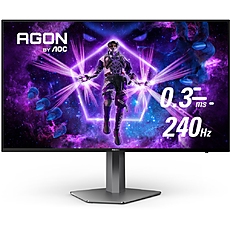 AOC AG276QZD, 26.5" OLED WLED, 2560x1440@240Hz, 0.03ms GtG, 1000cd/m2, 1000000:1, DCR 80M:1, Adaptive Sync, FlickerFree, Low Blue Light, 5Wx2, Tilt, Height Adjust, Pivot, Swivel, 2xHDMI, 2xDP, USB hub