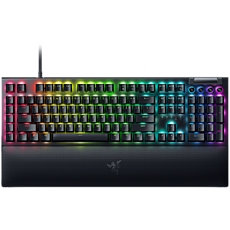 Razer BlackWidow V4 Mechanical Gaming Keyboard, US Layout, Green Switch, Razer Chroma™ RGB, 6 Macro Keys, Lubricated Stabilizers, Media Keys, Magnetic Wrist Rest, Up to 8000 Hz Polling Rate, Detachable Type C Cable