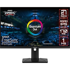 MSI G272QPF, 27", Rapid IPS, 1ms, 170Hz, 2560x1440, HDR Ready, Adaptive sync, Anti-glare, Night Vision, Anti-Flicker, Less Blue Light, Adjustable Stand 0 ~ 130mm, 1000:1, 300 NITS, 2x HDMI 2.0b, DP 1.2a, Headphone out, FLAT, Frameless, 9S6-3CD39T-001