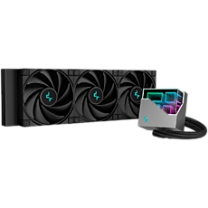 DeepCool LT720, 360mm CPU Liquid Cooler, 3x120mm FK120 PWM Fans, 4th Gen Water Pump, ARGB Multidimensional Infinity Mirror Top Cap, Black, Intel LGA 2066/2011-v3/2011/1700/1200/115x, AMD sTRX4/sTR4/AM5/AM4, 5Y Warranty