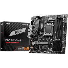 MSI PRO B650M-P,ATX, Socket AM5,AMD B650, 4xDDR5, Dual Channel DDR5 up to 7200+(OC)MHz,1x PCIe 4.0/3.0 x16 slot,2x M.2 slots,2x USB 3.2 Gen 2 (1x Type-C),2x USB 3.2 Gen 1,4x USB 2.0,1x HDMI,1x DP,2.5G LAN,7.1 Audio,3y warranty