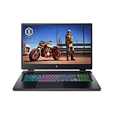 Acer Nitro 5, AN17-51-7593, Core i7-13700H (3.70GHz up to 5.00GHz, 24MB), 17.3" QHD (2560x1440) IPS, 165Hz, 16GB DDR5 (1 slot free), 1024GB PCIe SSD, RTX 4060 8GB GDDR6, Wi-Fi 6e, BT 5.1, HD Mic&Cam, RGB Backlit KB, No OS, Black