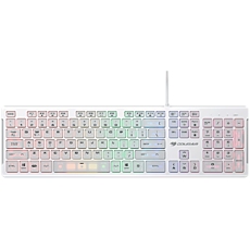 COUGAR Vantar S White, Gaming Keyboard, Flat Caps With Scissor-Switch, 19-Key Rollover, Eight Backlight Effects, Anti-Ghosting Technology, Adjustable Stand, Dimensions: 446.5 x 128 x 16.3 mm