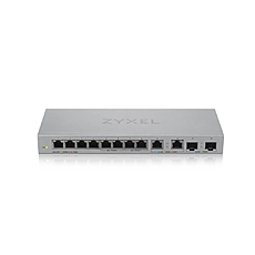 ZyXEL XGS1010-12 v2, 12-Port Gigabit Unmanaged Switch with 8-Port 1G + 2-Port 2.5G + 2-Port SFP+