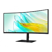 Монитор Samsung S65UC 34 inch, VA WQHD 3440 x 1440, 100Hz, 5 ms, HDR 10, FreeSync, USB-C, DisplayPort, HDMI, Черен