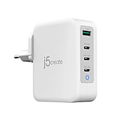 Мрежово зарядно j5create JUP43130E 130W, 4 порта, USB-C, USB-A