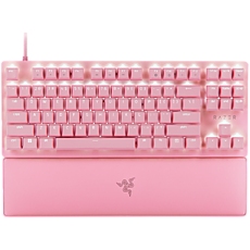 Razer Huntsman V2 Tenkeyless Pink, Optical Gaming Keyboard (Linear Optical Switches Gen-2), US Layout, Doubleshot PBT Keycaps, Sound Dampening Foam, Razer Chroma™ RGB, Up to 8000Hz polling rate, Aluminum matte top plate