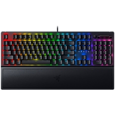 Razer BlackWidow V3, Yellow Mechanical Switch, US Layout, Tactile and Clicky, Full size, Razer Chroma backlighting with 16.8 million customizable color options, Wrist rest, 80 million keystroke lifespan,Multi-function digital roller, Aluminum const