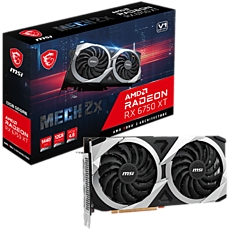 MSI Video Card AMD Radeon RX 6750 XT MECH 2X 12G V1, 12GB GDDR6, 192-bit, 18000 MHz Effective Memory Clock, Boost: 2600 MHz, 2560 Cores, 3x DP 1.4, HDMI 2.1, 650W Recommended PSU, 3Y