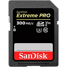 SanDisk Extreme PRO 256GB SDXC Memory Card up to 300MB/s, UHS-II, Class 10, U3, V90, EAN: 619659186678