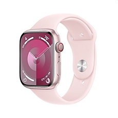 Apple Watch Series 9 GPS + Cellular 45mm Pink Aluminium Case with Light Pink Sport Band - S/M