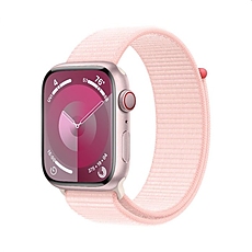 Apple Watch Series 9 GPS + Cellular 45mm Pink Aluminium Case with Light Pink Sport Loop