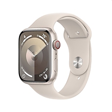 Apple Watch Series 9 GPS + Cellular 45mm Starlight Aluminium Case with Starlight Sport Band - M/L